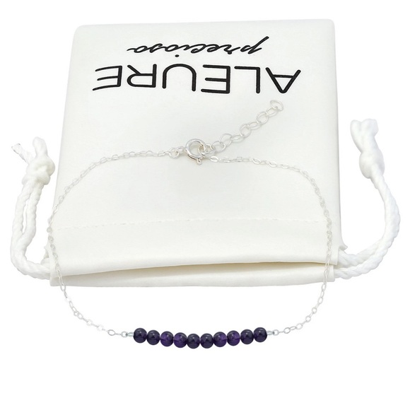 2 Sterling anklets with turquoise and blue bead details. - Picture 3 of 4